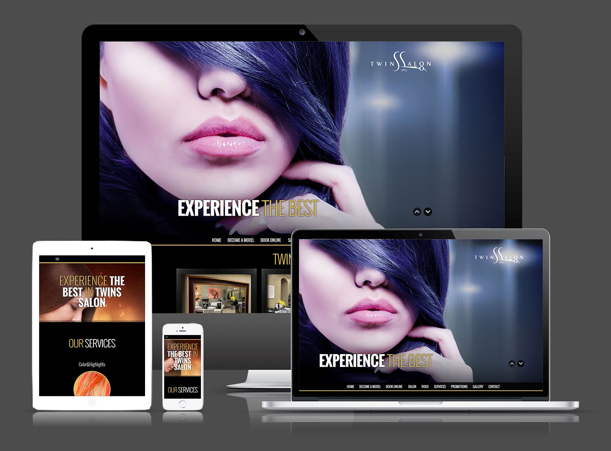 Twins Salon Responsive Website  Design