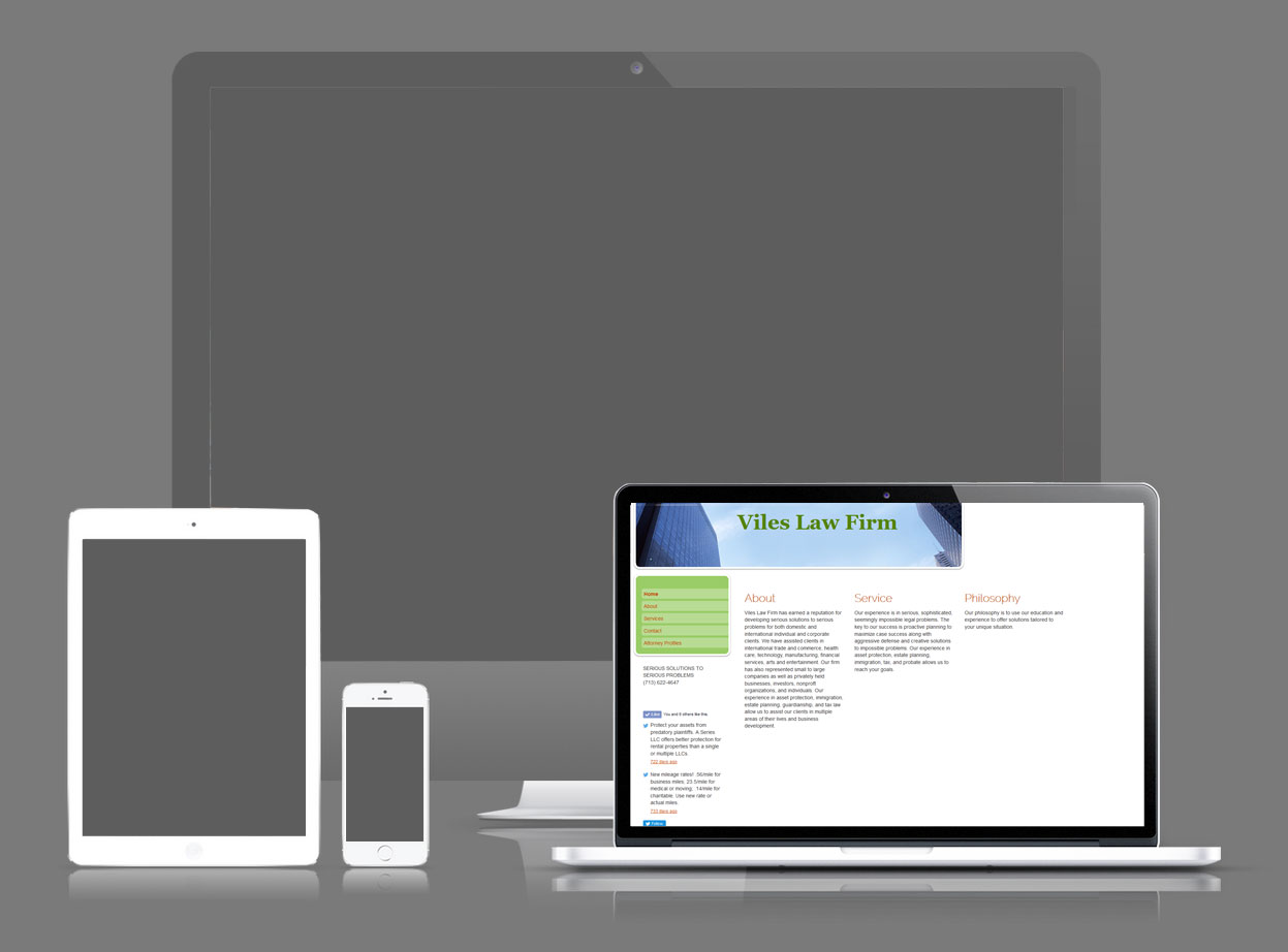 Web Design Case Study - Viles Law Firm - Before and After Web Design